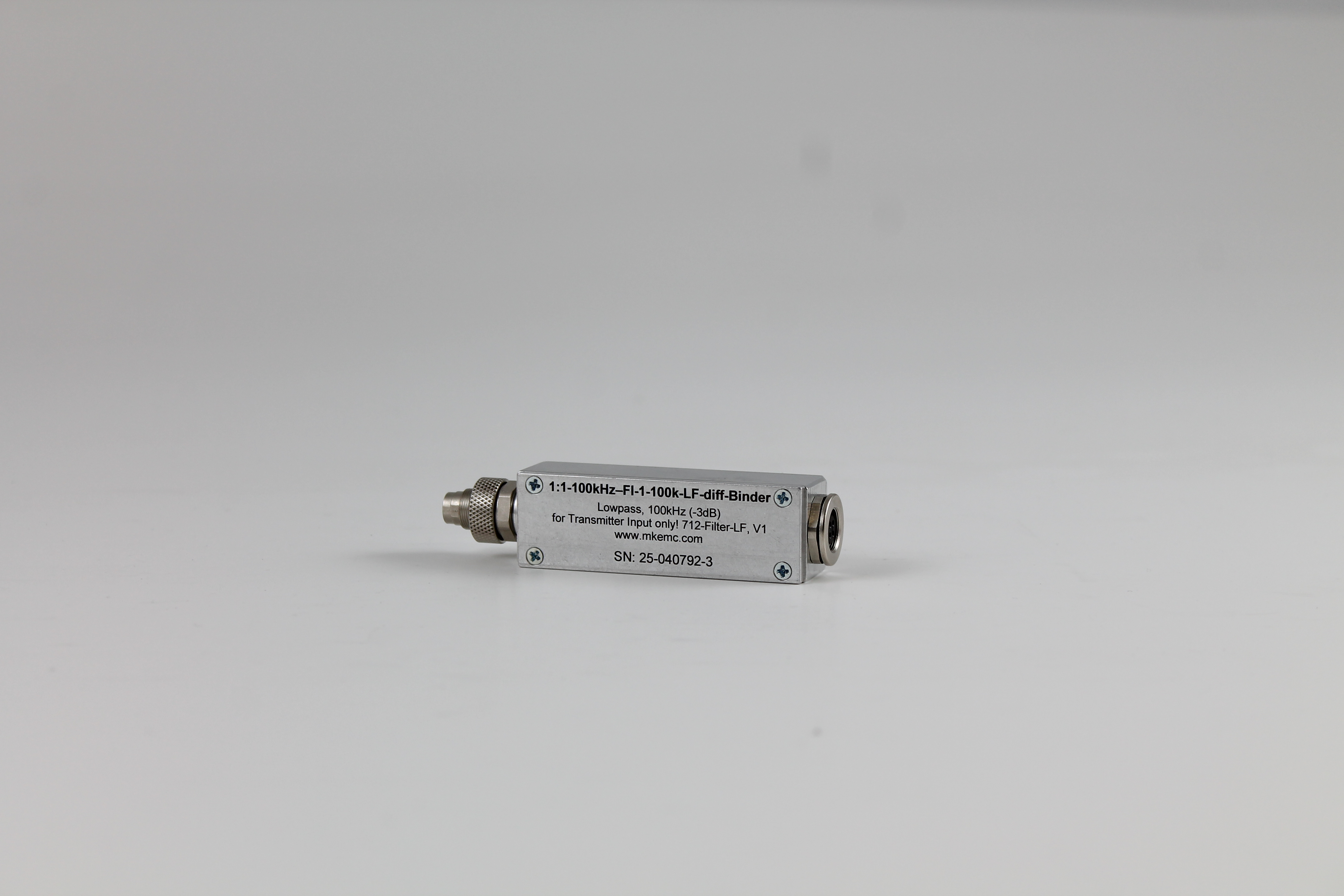 Input filter 100 kHz differential, Binder 712 Input filter 100 kHz differential, Binder 712