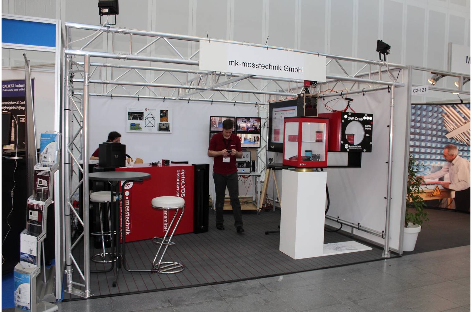 The completed exhibition stand before opening to the public